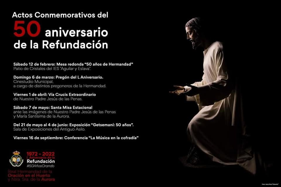 Actos 50º aniversario de la Hdad. de la Oración en el Huerto de Cabra (Córdoba).